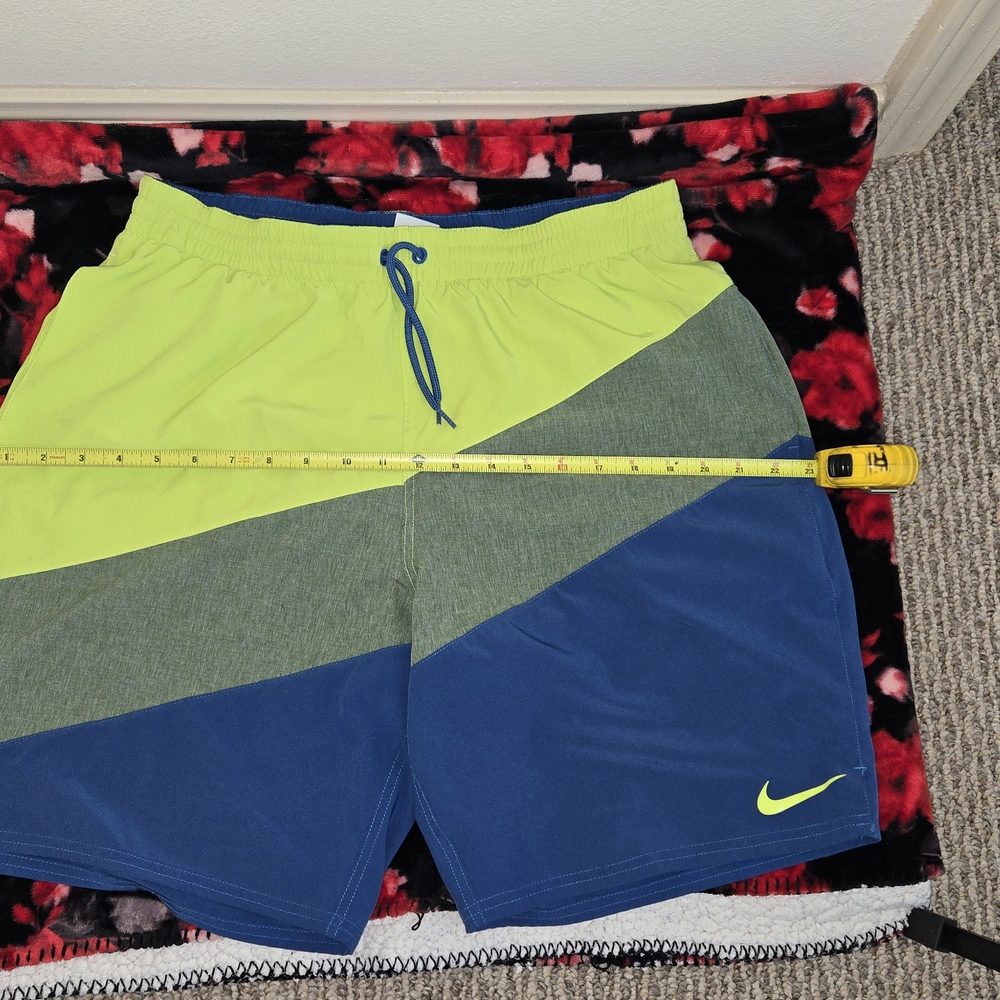 Nike Men's Colorblock Shorts - Blue, Green, Yellow